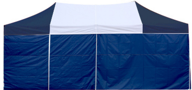 홍캐노피 스틸 접이식 행사용 캐노피천막 민자 벽면 32mm x 2.5m x 2.5m, 백색(중앙) + 네이비, 1개