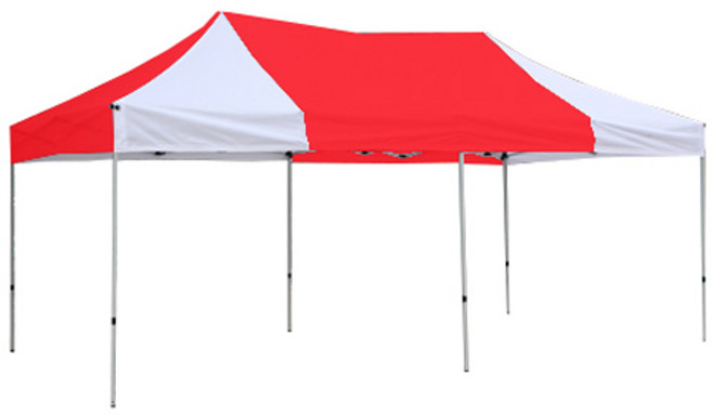 홍캐노피 기본형 알루미늄 프리미엄 캐노피 천막 3 x 3 m, 빨강 + 백색, 1개