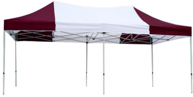 홍캐노피 기본형 알루미늄 프리미엄 캐노피 천막 3 x 3 m, 백색 + 와인, 1개
