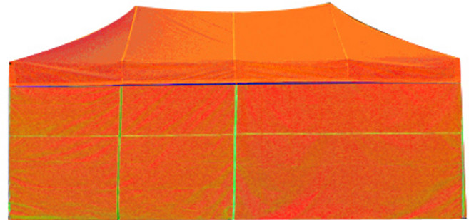 홍캐노피 스틸 접이식 행사용 캐노피천막 민자 벽면 32mm x 2.5m x 2.5m, 주황, 1개