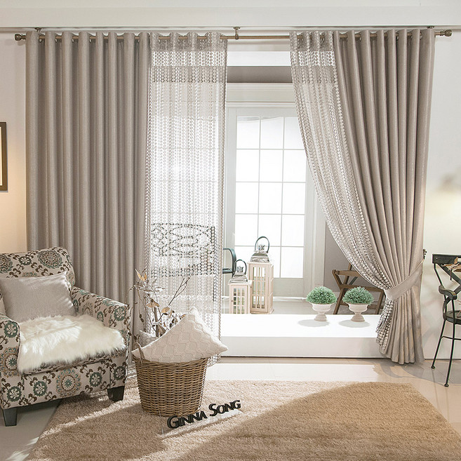 지나송 아모스 암막 커튼 2p + 시크릿 커튼 2p 세트