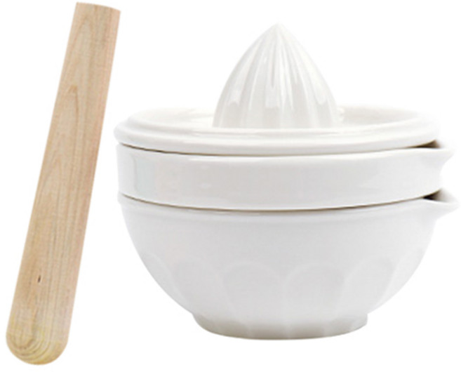 투데코 클래식 도자기 이유식 조리기 세트, 0 1 흰색 × 1세트, 1세트