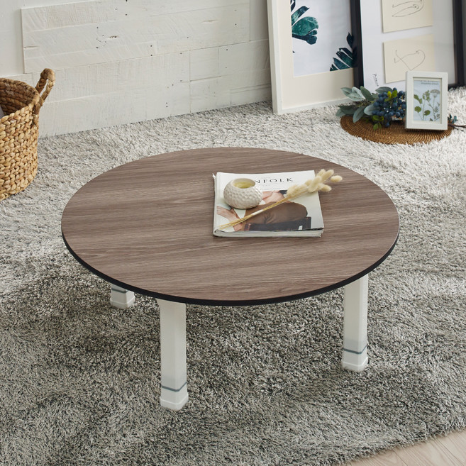 조은세상 LPM 원형 테이블 R600, 브라운