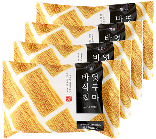 맛군 엿구마 바삭칩, 50g, 4개