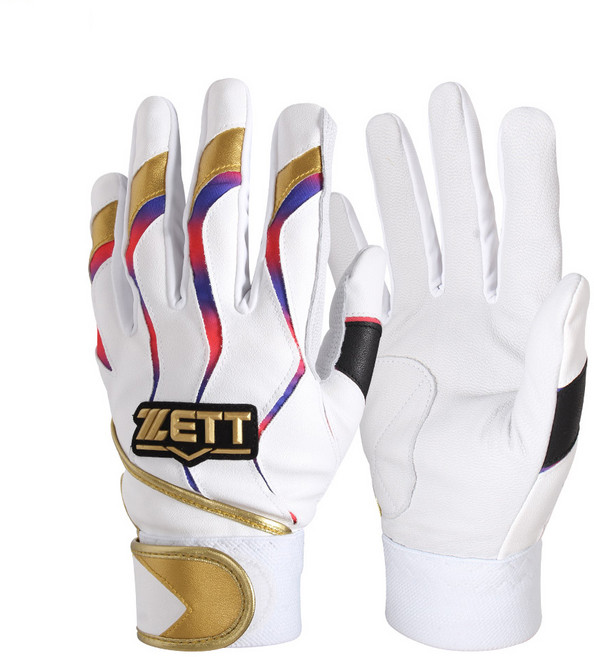 ZETT 打擊手套 雙手用 BGK-507, 白色, 1雙