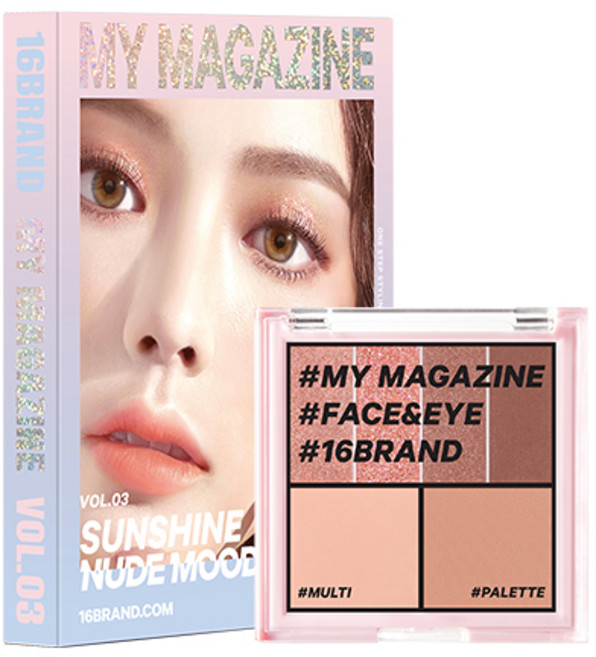 16브랜드 마이매거진 메이크업 팔레트 7.5g, Vol 03 선샤인 누드 무드, 1개