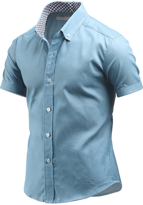 다꾸앙 남성용 여름 부담없는 데님 반팔 셔츠 C05D14_sd2021