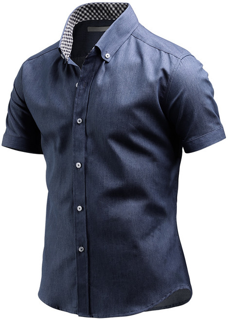 다꾸앙 남성용 여름 부담없는 데님 반팔 셔츠 C05D14_sd2021