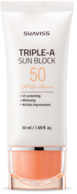 수아비스 트리플 에이 선블록 SPF50+ PA+++, 50ml, 1개