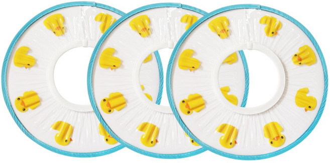 아가드 유아 샴푸모자, 플라잉덕투명, 3개