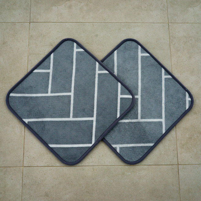 인룸 3D 헤링본 에어매쉬 통풍방석 2p, 그레이