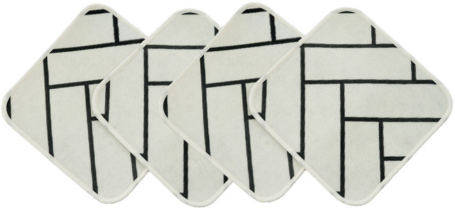 인룸 3D 헤링본 에어매쉬 방석 4p, 아이보리