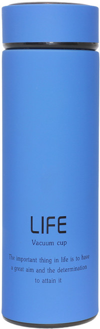 코멜리 스테인레스 보온보냉 텀블러 CMT008, 네오 블루, 450ml