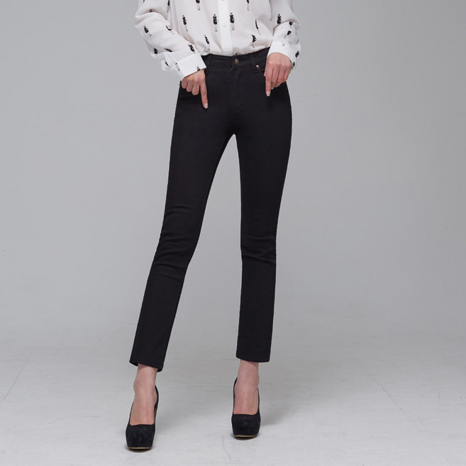 Jean Mania 女款腰部彈力時尚直筒牛仔褲 WJM-735