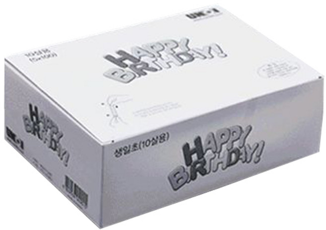 리인터내셔널 생일용 양초 10살용, 혼합색상, 700g, 1개