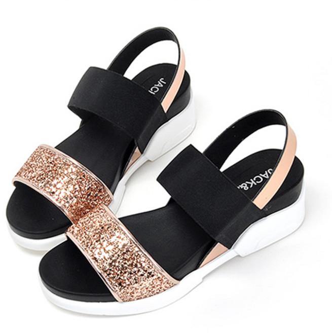 잭앤질 여성용 글리터 밴드 샌들 JB7204N