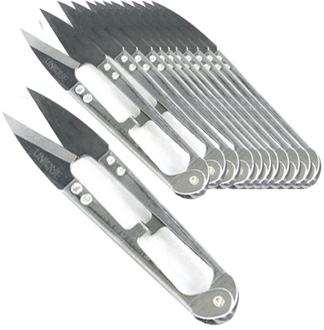 유니크 쪽가위, 실버, 12개