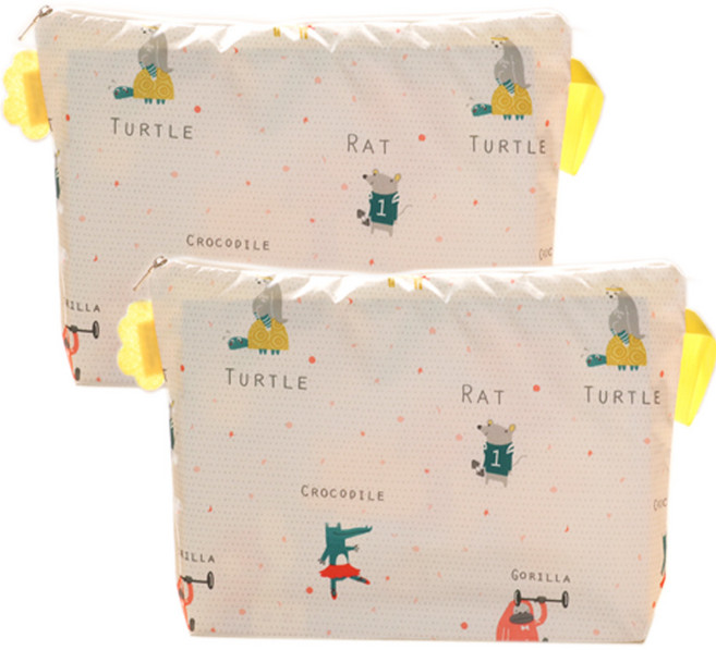 세맘스 식판 파우치 2p 세트, 방수 애니멀도트