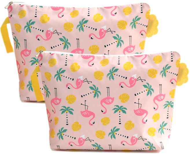 세맘스 식판 파우치 2p, 방수 플라밍고