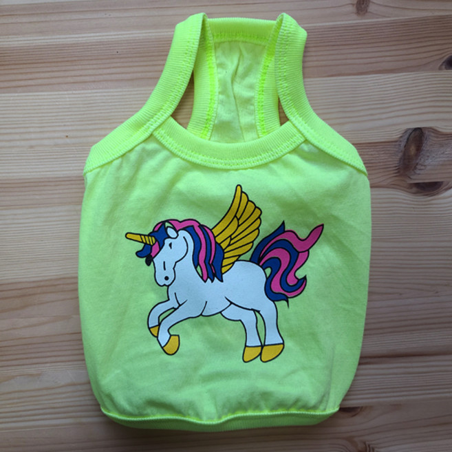 도그맘 탑 크롭 티셔츠, 형광옐로우, 1개