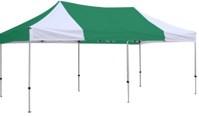 홍캐노피 스테인레스 캐노피천막 2.5 x 2.5 m, 녹색(중앙) + 백색, 1개