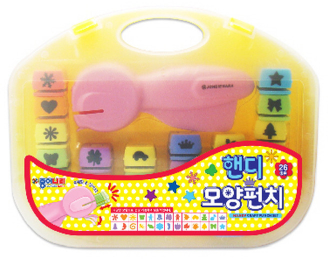 종이나라 핸디 모양펀치 세트, 26종, 1세트