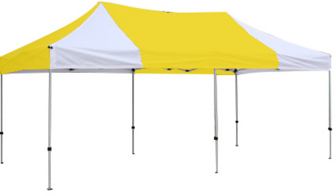 홍캐노피 스테인레스 캐노피천막 2.5 x 2.5 m, 노랑(중앙) + 백색, 1개
