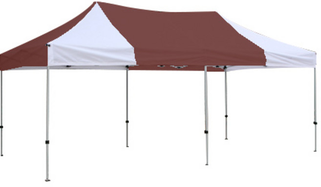 홍캐노피 스테인레스 캐노피천막 2.5 x 2.5 m, 브라운(중앙) + 백색, 1개