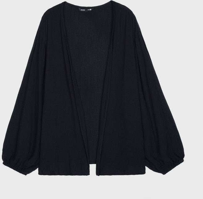 미쏘 주름소재 로브형 블라우스