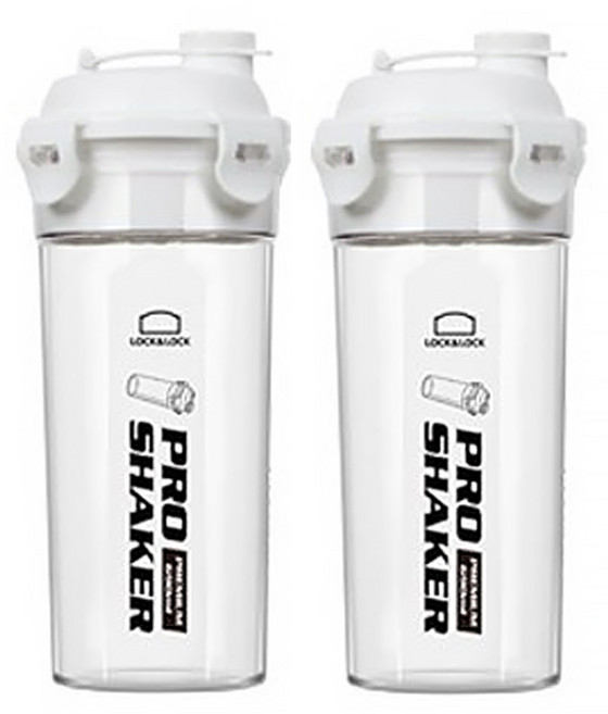 프로쉐이커 트라이탄 쉐이커, 클리어화이트, 690ml, 2개