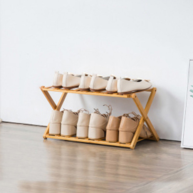 더플로우 원목 신발 랙 거치대 50 x 25 cm, 2단