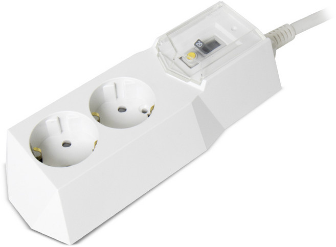 파워존 누전 차단 고용량 멀티탭 2구, 1개, 화이트