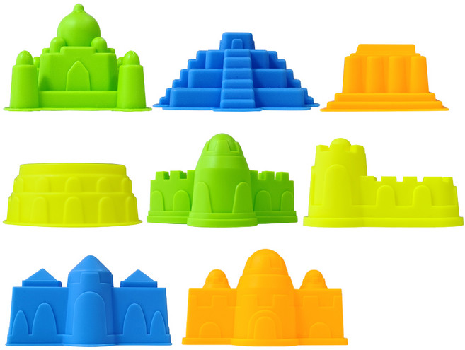 스노우키즈 고대건축물 모래놀이 세트, 혼합색상, 80g, 1세트