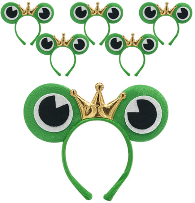 리빙다 개구리 머리띠, 왕관, 6개