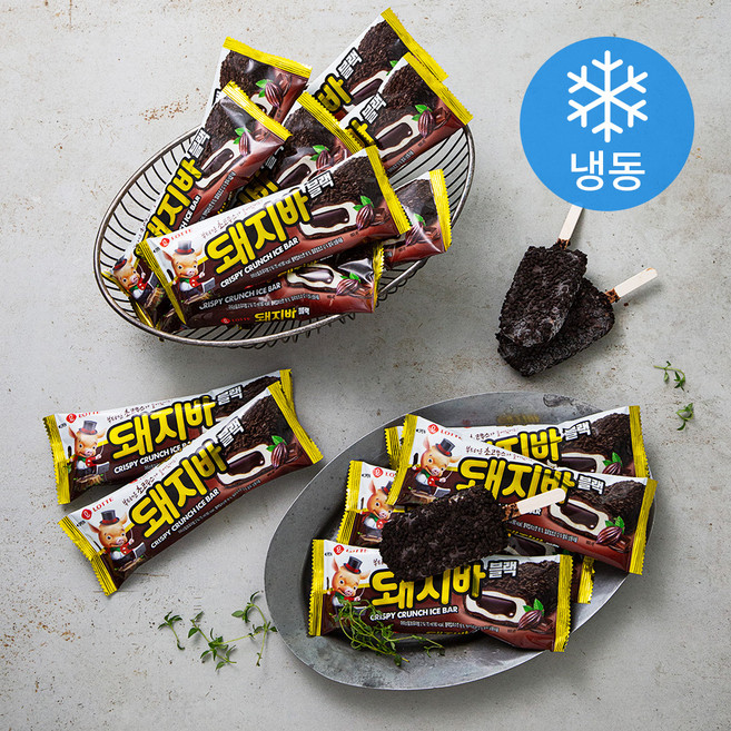 롯데푸드 돼지바 블랙 아이스밀크 (냉동), 70ml, 1개입, 40개