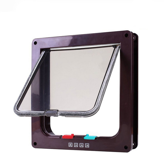 애구애구 마이펫 도어 강아지 고양이 안전 출입문, 블랙, 1개