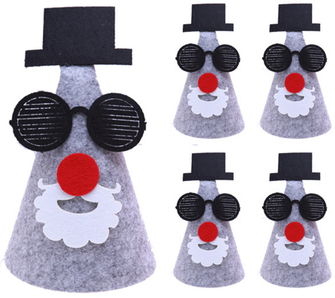 리빙다 고급 펠트 고깔 모자 신사모자, 혼합색상, 5개