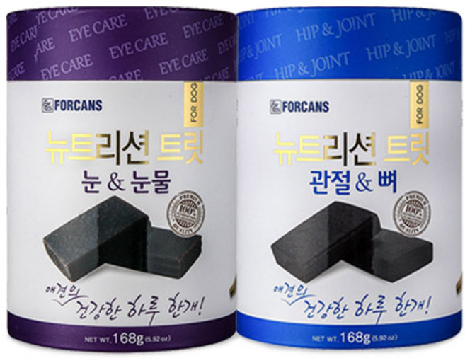 포켄스 강아지 트릿 영양제 2종 세트, 336g, 관절+눈건강, 1세트