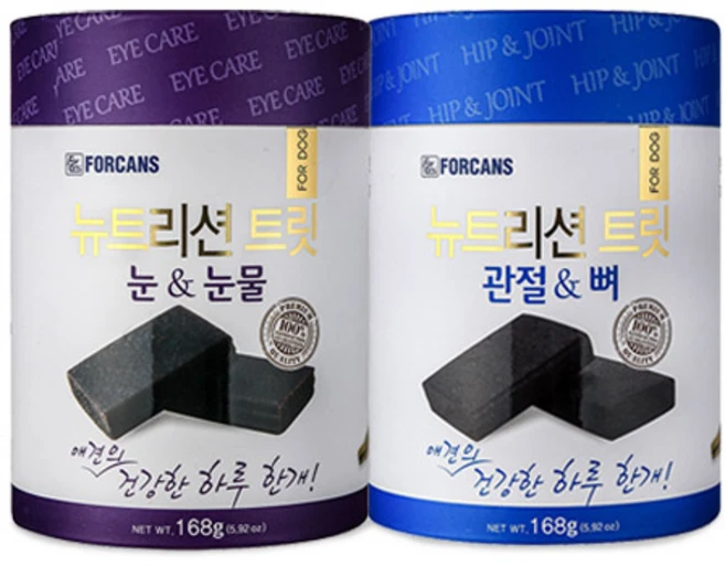포켄스 강아지 트릿 영양제 2종 세트, 336g, 관절+눈건강, 1세트 - 쿠팡