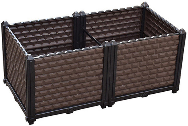 21세기트랜드 조립식 텃밭 대형화분, 브라운 + 다크브라운, 1개