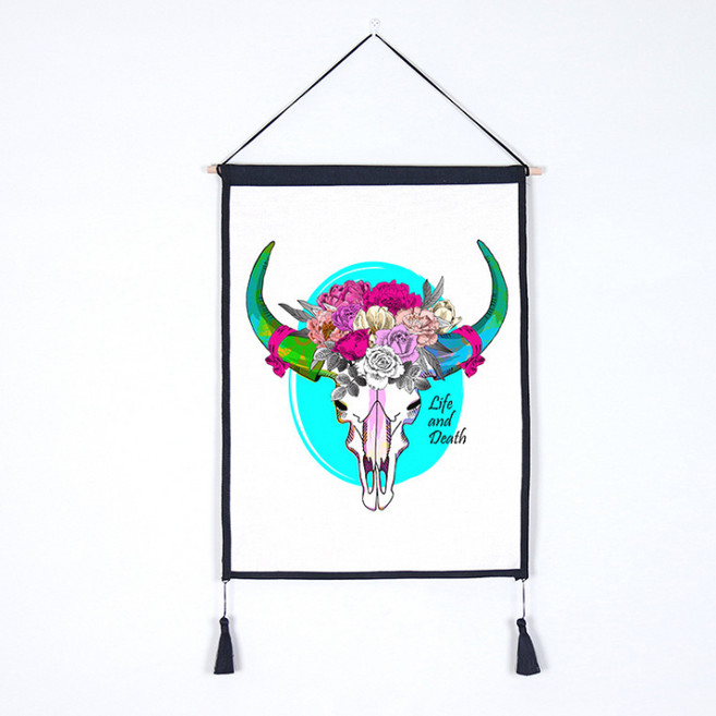 콩 케이리빙홈 황소 패브릭 액자, E