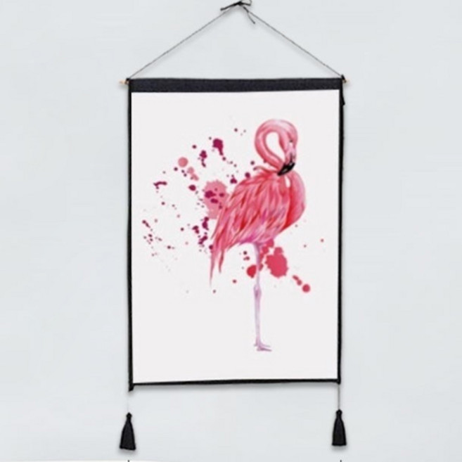 콩 케이리빙홈 홍학 패브릭 행잉 액자, B