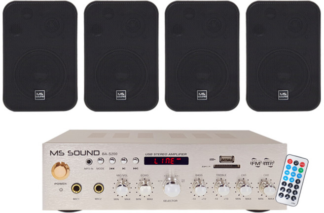 엠에스사운드 매장용 스피커 앰프 세트, MS-SET95