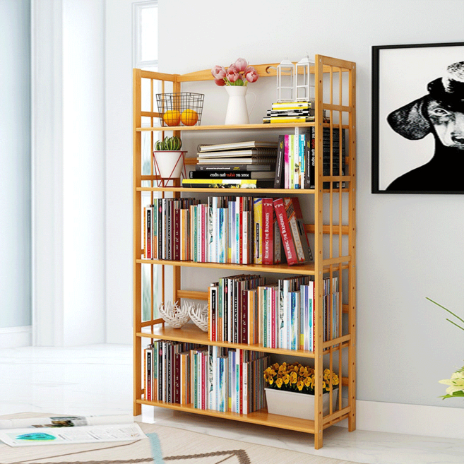 가팡 원목 심플한 책상 선반 5단 900, 우드