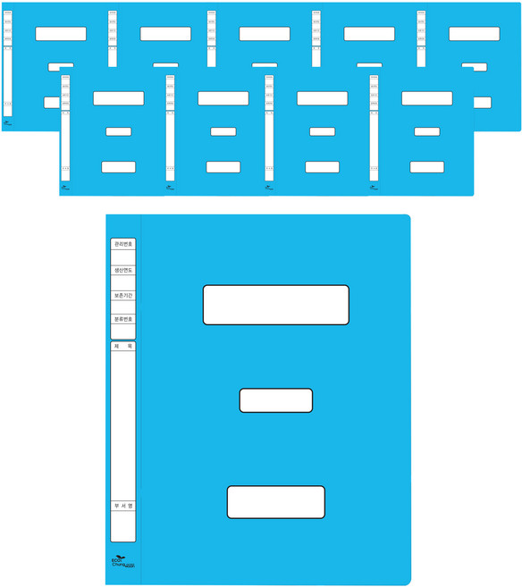 에코청운 대용량 PP 정부파일, 하늘, 10개