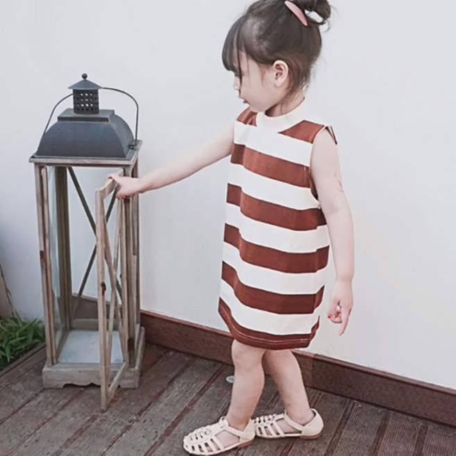 꼰띠키즈 여아용 밀키 원피스