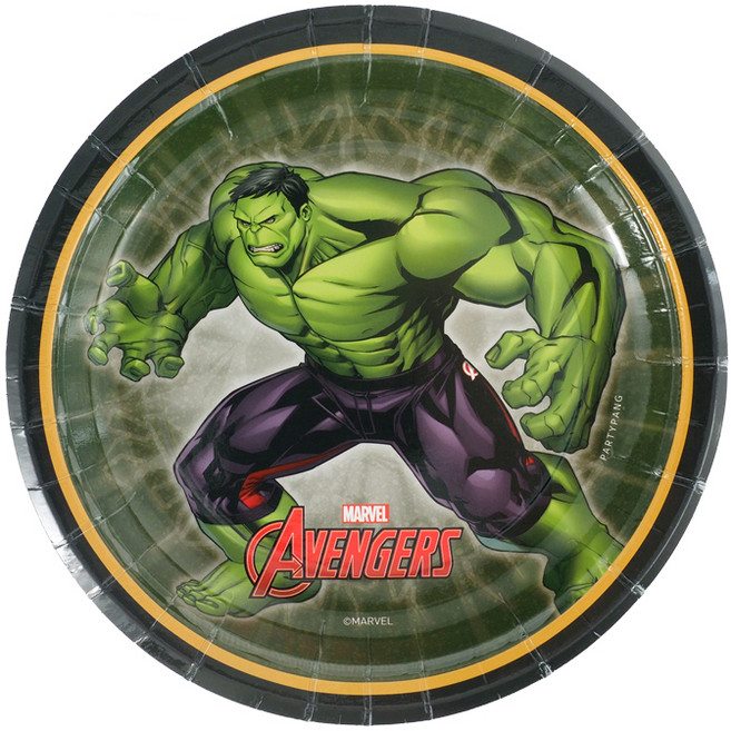 마블 어벤져스 파티접시 헐크 오리지널 18cm, 25개입, 1개