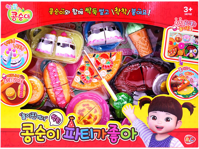 콩순이 파티가 좋아 소꿉놀이, 혼합색상, 1개
