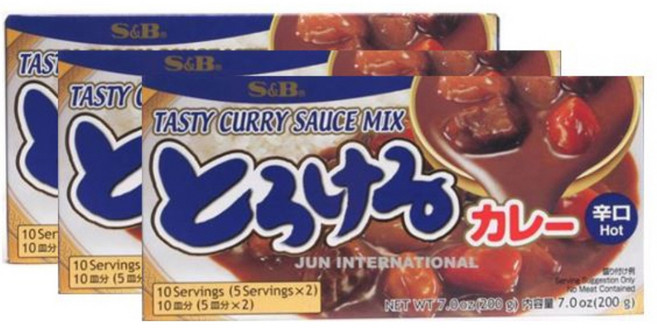 토로케루 에스앤비 카레 매운맛, 200g, 3개