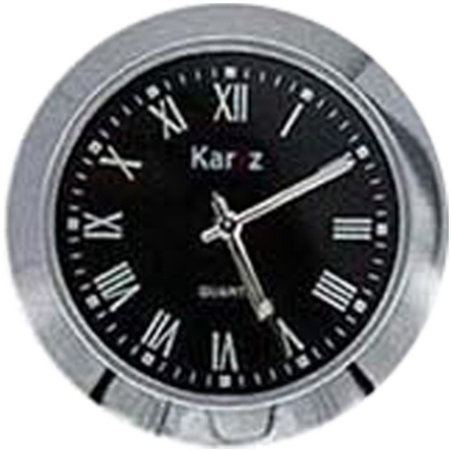카츠 차량용 아날로그 시계, 1개, 로만 블랙
